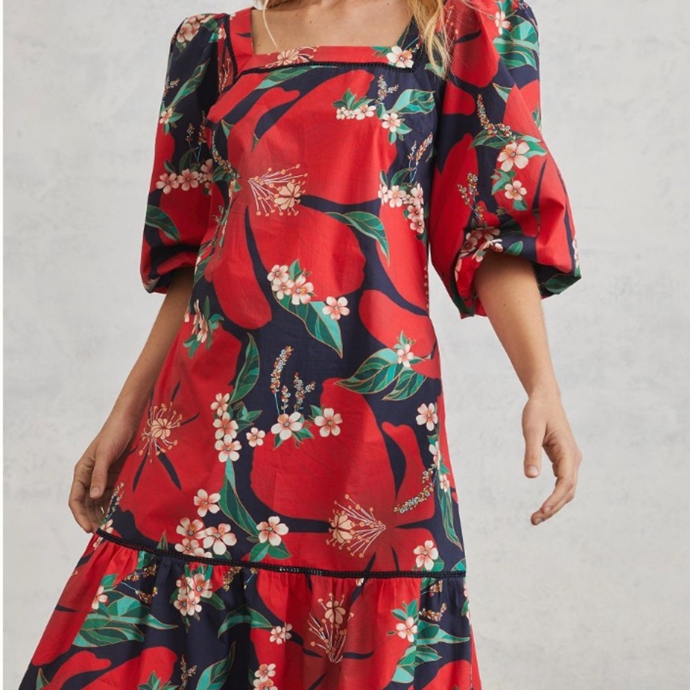 Anthropologie X Farm Rio Midi Dress M